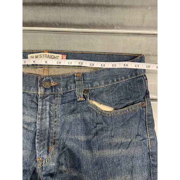 Vintage Levis 514 Slim Straight Mens 34X31 Blue Medium Wash Denim 100% Cotton - Picture 6 of 14